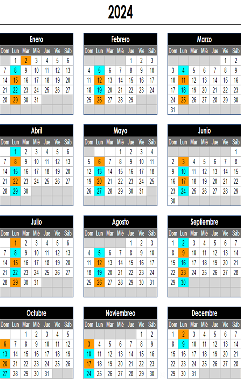 calendario de viagens